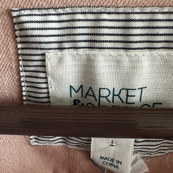 Market & Spruce Blush Pink Jean Jacket - Picture 3 of 7